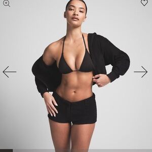 SKIMS Onyx Terry Cover-Up Shorts